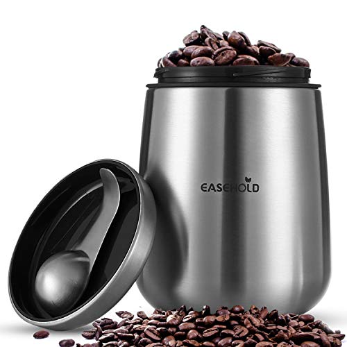 Kaffeedose Kaffeebehälter Edelstahl Vorratsdose für Kaffeebohnen Tee,