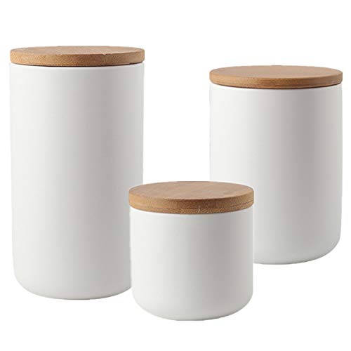 Keramik Dose mit Deckel Aufbewahrungsdose Vorratsdosen Schüssel Schale Weiß